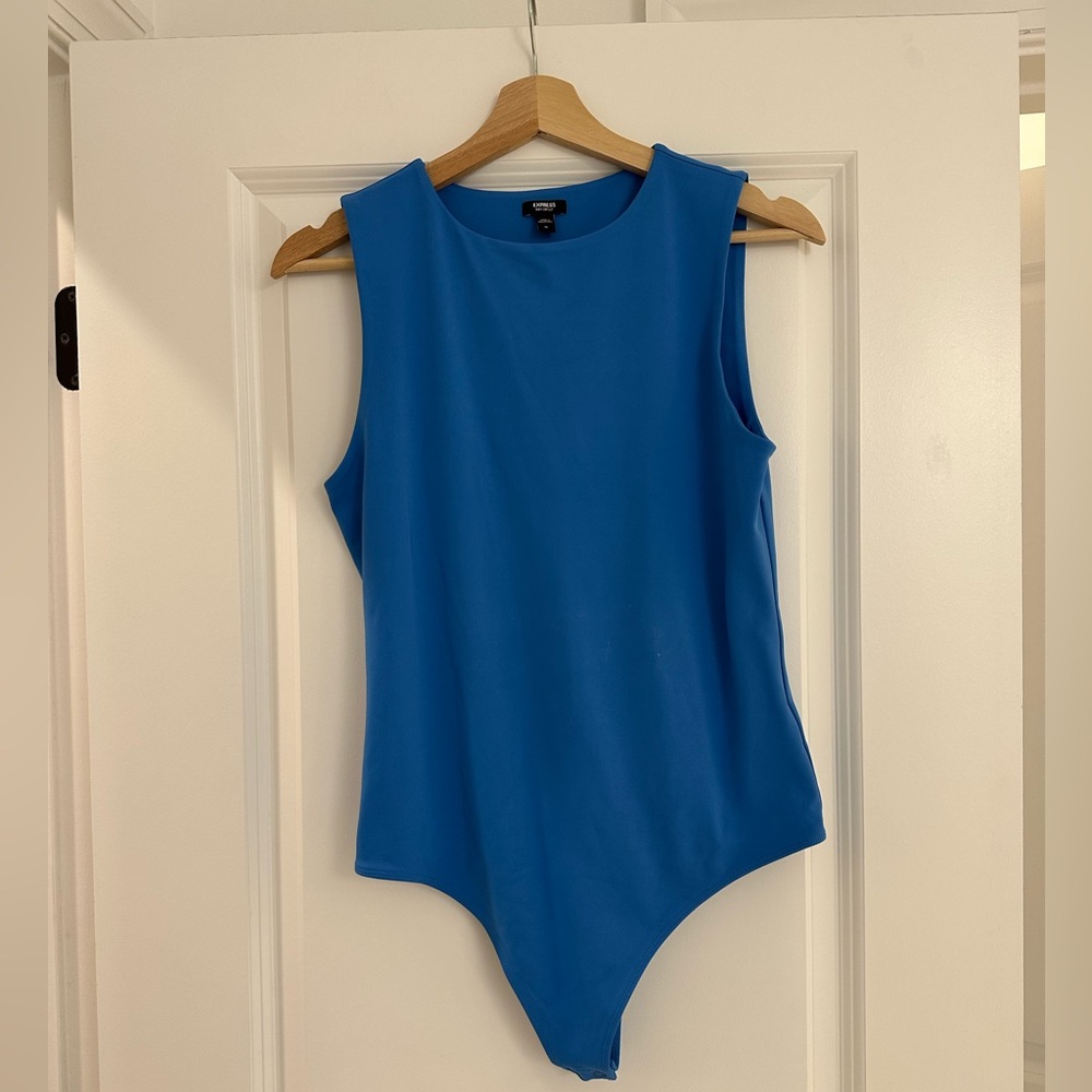Express Blue Sleeveless Bodysuit